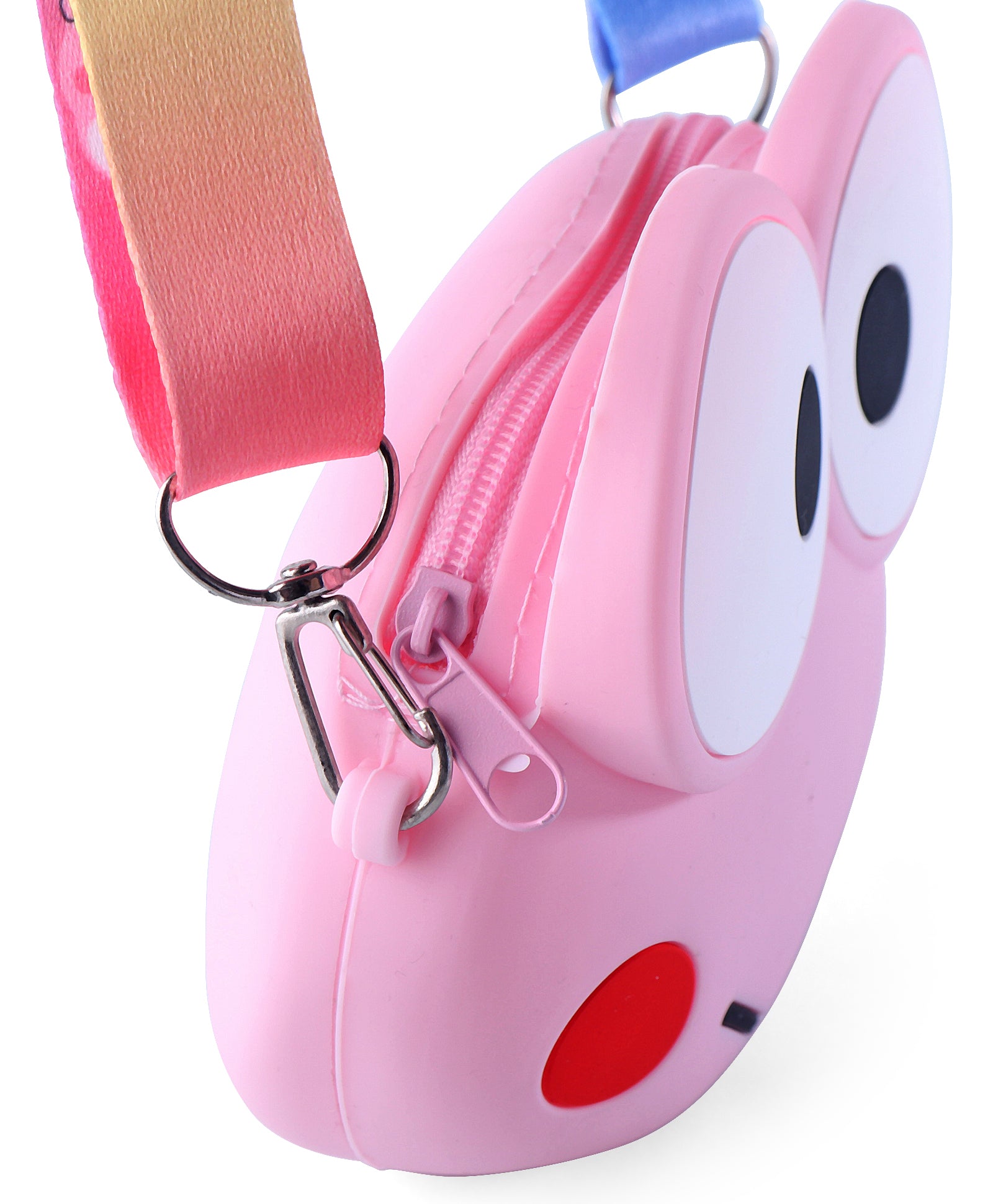 FROG FACE SILICON SLING BAG - PINK