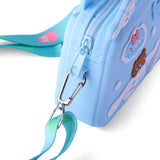 CARTOON DESIGN SILICON SLING BAG - BLUE