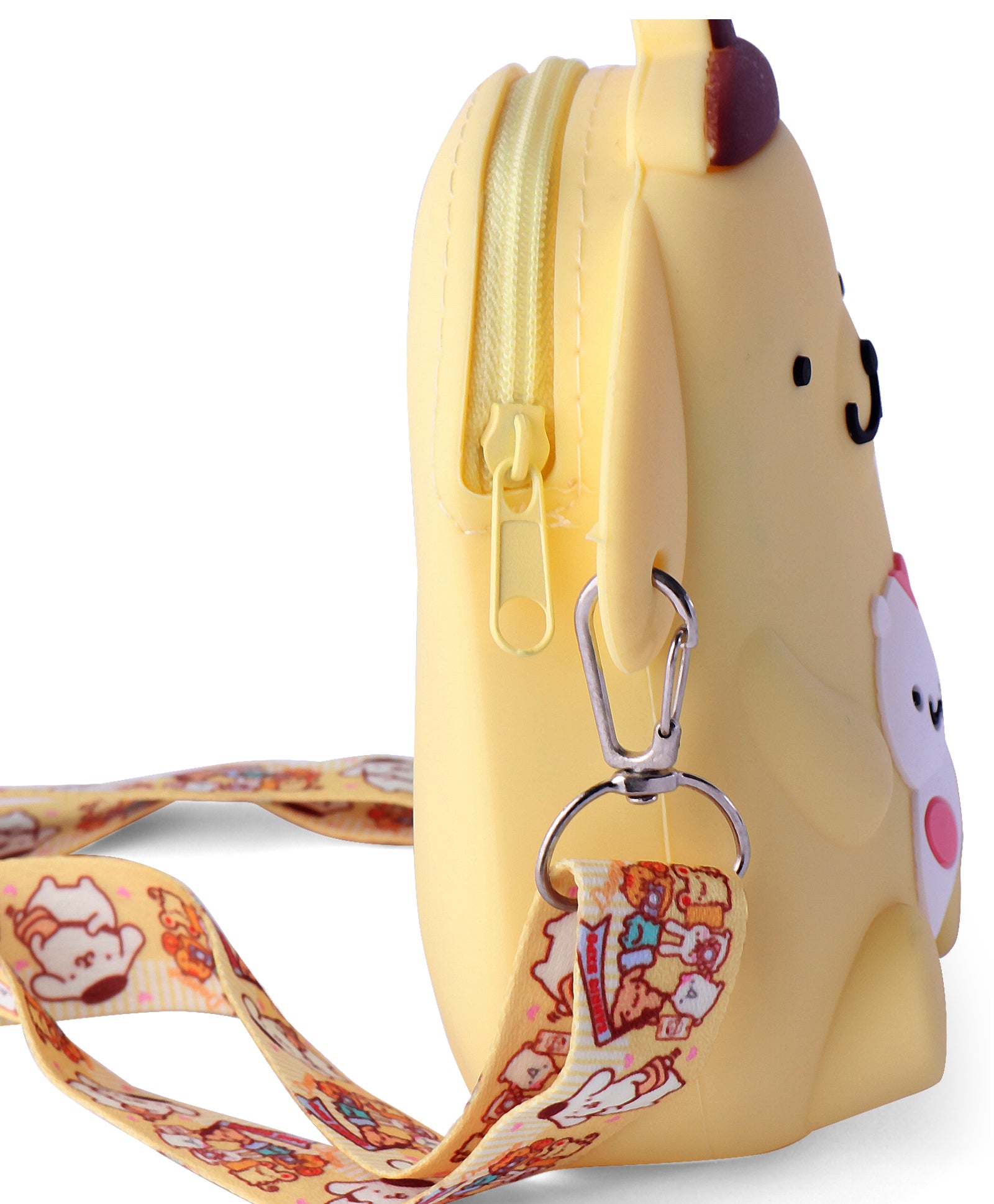 POMPOMPURIN SILICON SLING BAG - YELLOW