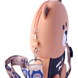 TEDDY BEAR SILICON SLING BAG - BEIGE