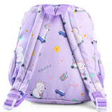 BEAR PRINT BACKPACK - PURPLE