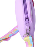 CRAZY BEAR FACE SILICON SLING BAG - PURPLE