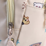 POMPOMPURIN PRINT BACKPACK - BEIGE