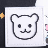 BEAR PRINT BACKPACK - BLACK