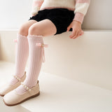 HEART & PEARL APPLIQUE KNEE LENGTH SOCKS