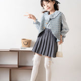 BOW & POM POM APPLIQUE KNEE LENGTH SOCKS