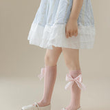 BOW APPLIQUE KNEE LENGTH SOCKS