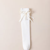 KNOT & PEARL APPLIQUE KNEE LENGTH SOCKS