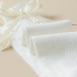 KNOT & PEARL APPLIQUE KNEE LENGTH SOCKS