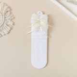 BOW & HEART APPLIQUE KNEE LENGTH SOCKS