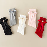 HEART & KNOT APPLIQUE KNEE LENGTH SOCKS