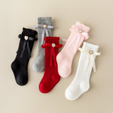 HEART & KNOT APPLIQUE KNEE LENGTH SOCKS