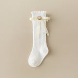HEART & KNOT APPLIQUE KNEE LENGTH SOCKS