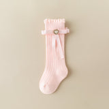 HEART & KNOT APPLIQUE KNEE LENGTH SOCKS