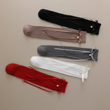 RIBBONED KNOT DETAILED PEARL APPLIQUE KNEE LENGTH SOCKS