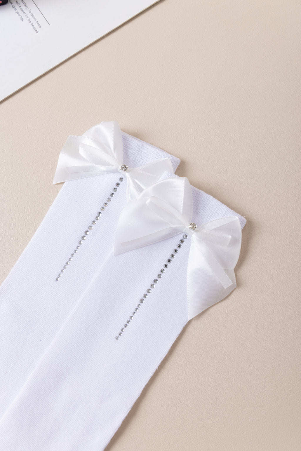 BOW & BEADS DESIGN KNEE LENGTH SOCKS