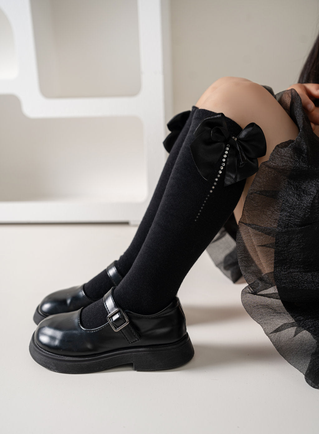 BOW & BEADS DESIGN KNEE LENGTH SOCKS