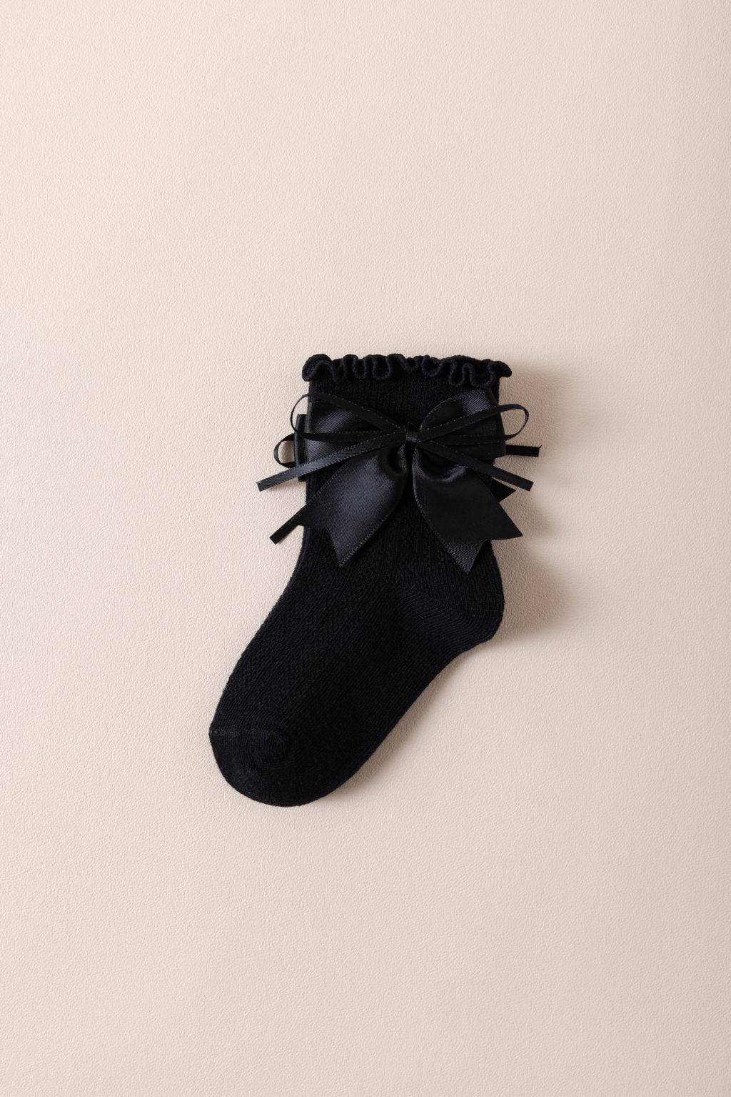 BOW & KNOT APPLIQUE ANKLE LENGTH SOCKS