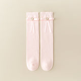 HEART & PEARL APPLIQUE KNEE LENGTH SOCKS