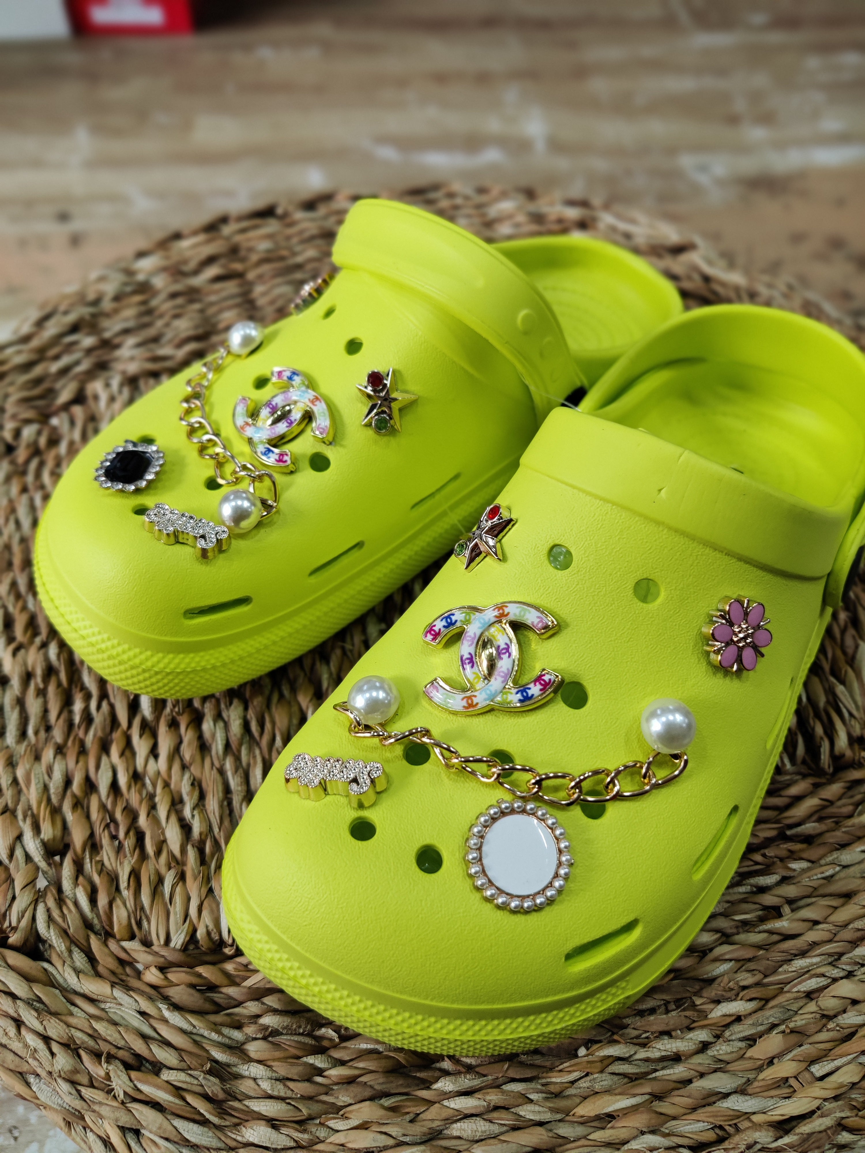 BLING IT 0N CLOGS - NEON GREEN