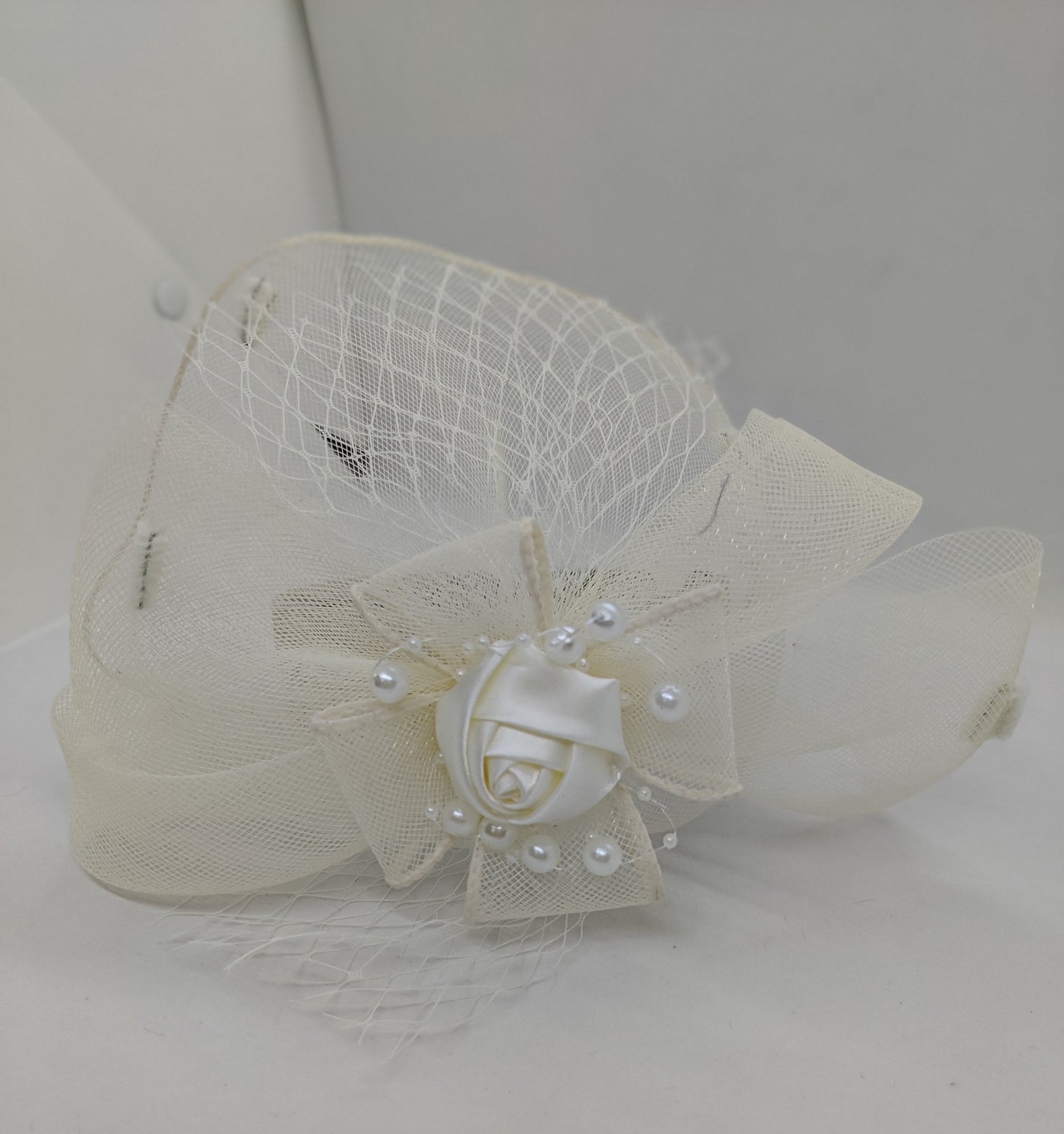 FEATHER APPLIQUE POLKA DOT HAT HAIRBAND
